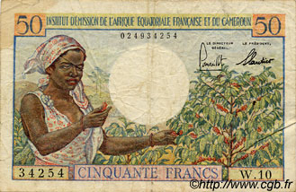50 Francs AFRIQUE ÉQUATORIALE FRANÇAISE  1957 P.31 TB