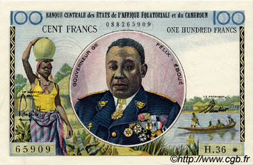 100 Francs ÉTATS DE L AFRIQUE ÉQUATORIALE  1961 P.02 pr.NEUF
