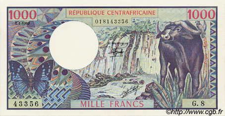 1000 Francs CENTRAFRIQUE  1980 P.10 NEUF