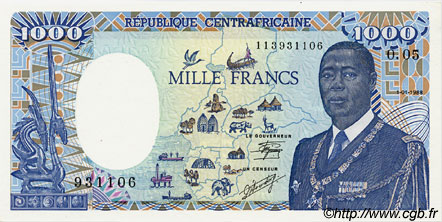 1000 Francs CENTRAFRIQUE  1988 P.16 NEUF