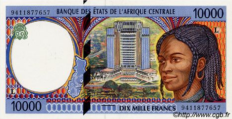 10000 Francs ÉTATS DE L AFRIQUE CENTRALE  1994 P.405La SPL