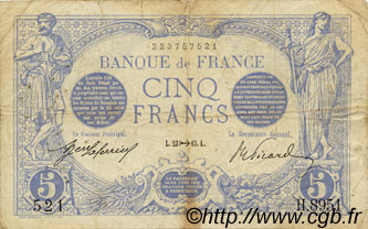 5 Francs BLEU FRANCE  1915 F.02.33 TB+