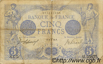 5 Francs BLEU FRANCE  1916 F.02.37 TB+