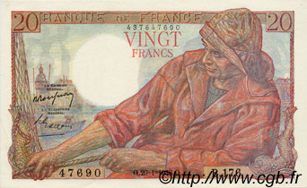 20 Francs PÊCHEUR FRANCE  1948 F.13.12 pr.NEUF