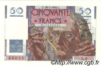 50 Francs LE VERRIER FRANCE  1946 F.20.02 SPL+