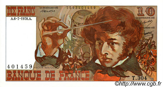 10 Francs BERLIOZ FRANCE  1978 F.63.24 NEUF