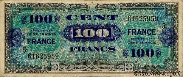 100 Francs FRANCE FRANCE  1944 VF.25.05 B+