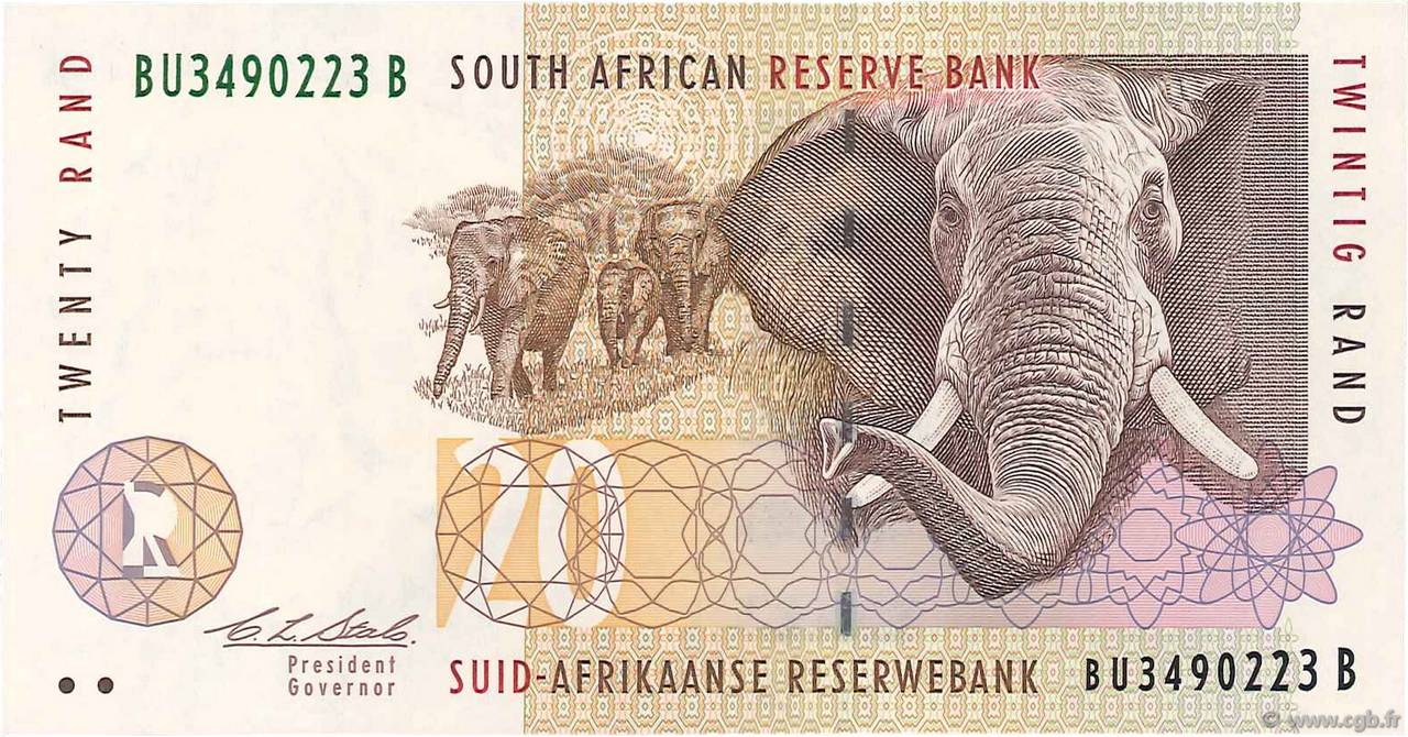 20 Rand SUDÁFRICA  1993 P.124a FDC