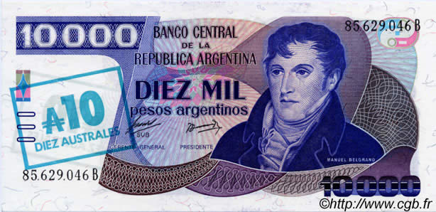 10000 Pesos argentinos ARGENTINE  1985 P.322c NEUF
