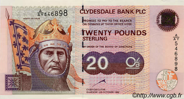 20  Pounds SCOTLAND  1999 P.228b FDC