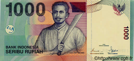 1000 Rupiah INDONESIA  2000 P.141d UNC