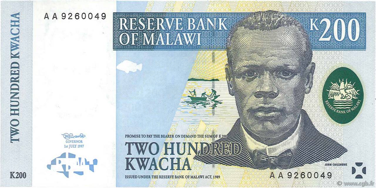 200 Kwacha MALAWI  1997 P.41 NEUF