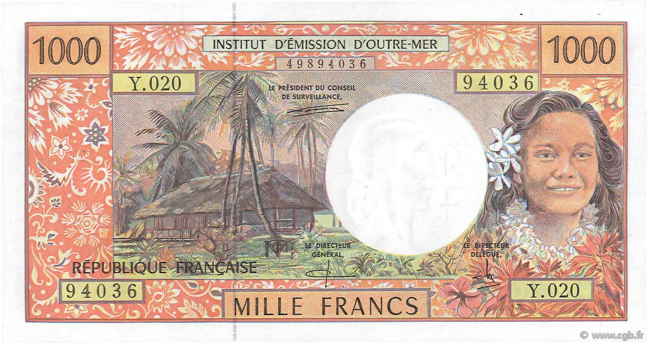 1000 Francs POLYNÉSIE, TERRITOIRES D OUTRE MER  1996 P.02 NEUF