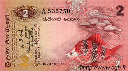 2 Rupees CEYLAN  1979 P.083a NEUF
