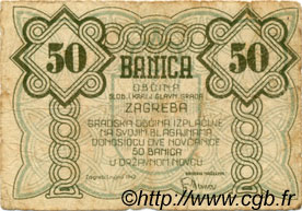 50 Banica CROATIE Zagreb 1942 P.-- TB+
