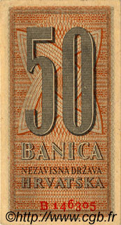 50 Banica CROATIE  1942 P.06 SPL