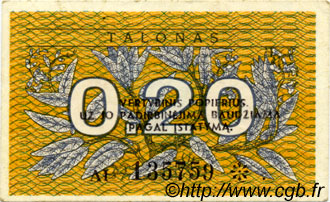 0,20 Talonas LITUANIE  1991 P.30 SUP