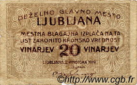 20 Vinarjev SLOVÉNIE  1919 P.-- B à TB