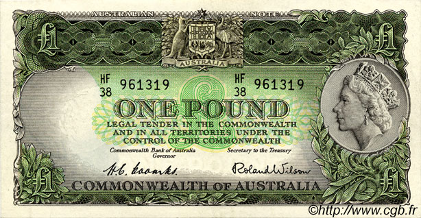 1 Pound AUSTRALIE  1953 P.30 pr.SPL