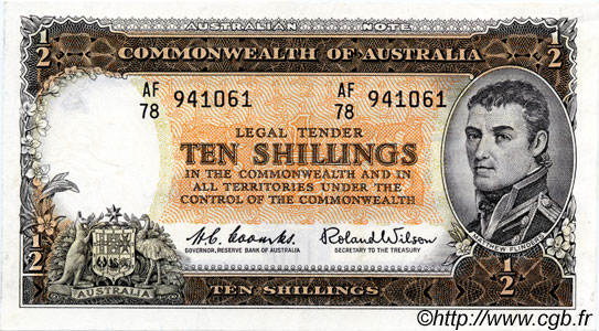 10 Shillings AUSTRALIE  1961 P.33 SPL