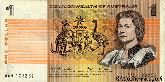 1 Dollar AUSTRALIE  1966 P.37a TTB