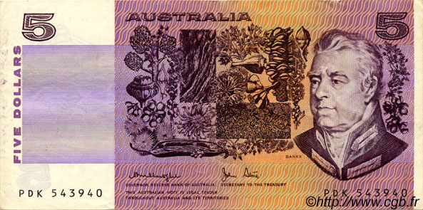5 Dollars AUSTRALIE  1979 P.44c pr.SUP