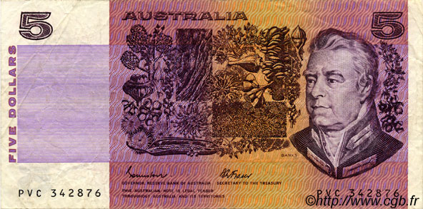 5 Dollars AUSTRALIE  1985 P.44e TTB