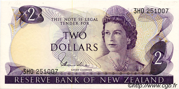 2 Dollars NOUVELLE-ZÉLANDE  1977 P.164d NEUF
