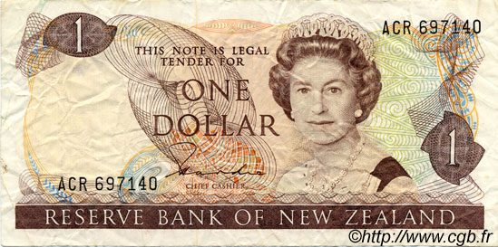 1 Dollar NOUVELLE-ZÉLANDE  1981 P.169a TB