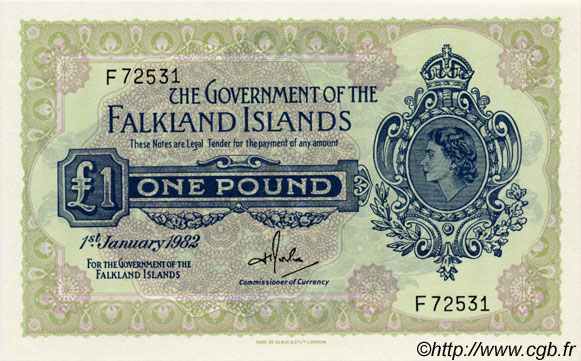 1 Pound ÎLES FALKLAND  1982 P.08d NEUF