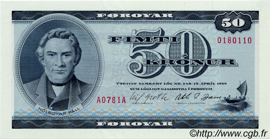 50 Kronur ÎLES FEROE  1978 P.20a NEUF