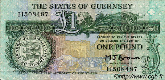 1 Pound GUERNESEY  1980 P.48b TTB