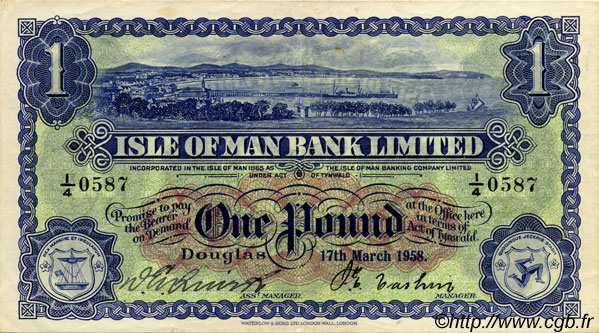 1 Pound ÎLE DE MAN  1958 P.06d SUP