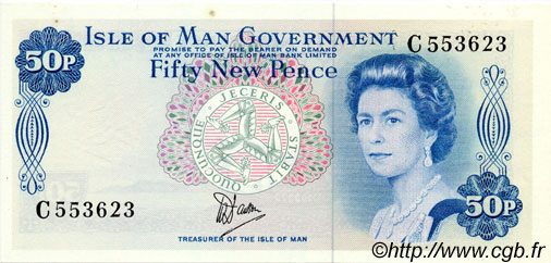 50 New Pence ÎLE DE MAN  1979 P.33a SPL