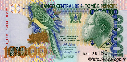 10000 Dobras SAINT THOMAS et PRINCE 1996 P.066a NEUF
