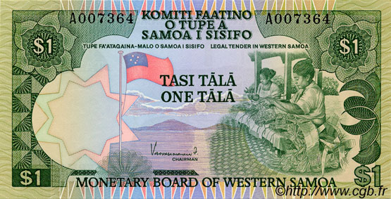 1 Tala SAMOA  1980 P.19 NEUF
