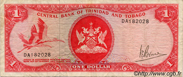 1 Dollar TRINIDAD et TOBAGO  1977 P.30a TB à TTB