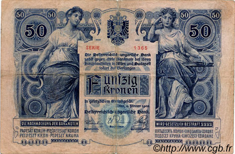 50 Kronen AUSTRIA  1902 P.006 F