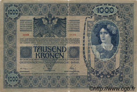 1000 Kronen AUTRICHE  1902 P.008a TB