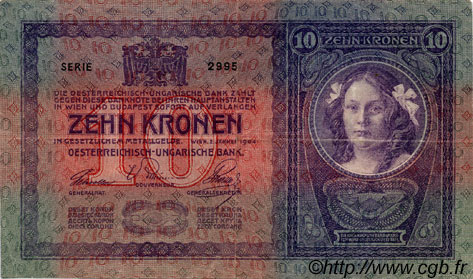 10 Kronen AUTRICHE  1904 P.009 TTB