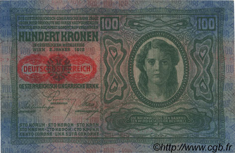 100 Kronen AUTRICHE  1919 P.055a SPL