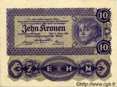 10 Kronen AUTRICHE  1922 P.075 SUP