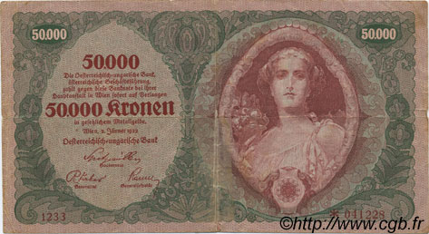 50000 Kronen AUTRICHE  1922 P.080 B