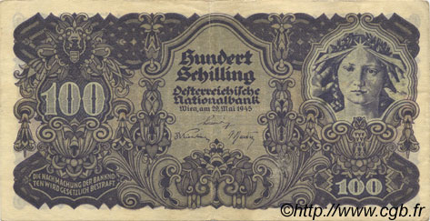 100 Schilling AUTRICHE  1945 P.118 TTB