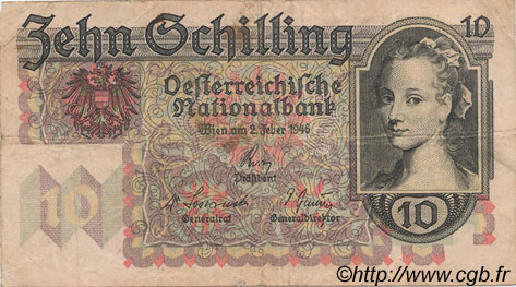 10 Schilling AUTRICHE  1946 P.122 TB
