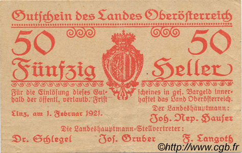 50 Heller AUTRICHE  1921 PS.121 TTB