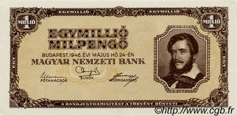 1000000 Milpengö HONGRIE  1946 P.128 pr.NEUF