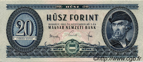 20 Forint HONGRIE  1965 P.169d SPL+