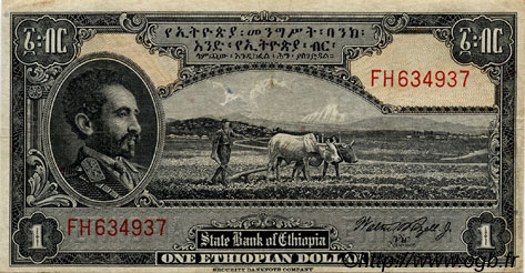 1 Dollar ÉTHIOPIE  1945 P.12c TB