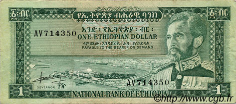 1 Dollar ÉTHIOPIE  1966 P.25a TTB